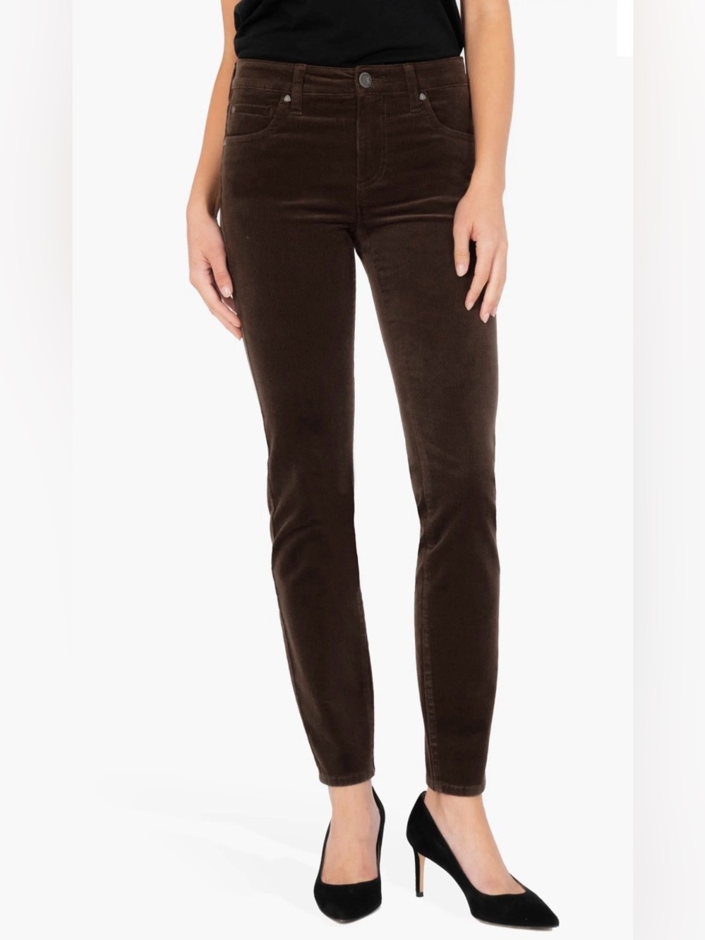 Kut From The Kloth Brown Diana Skinny Corduroy Pants Size 6